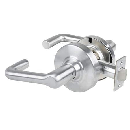 Schlage Grade 2 Passage Cylindrical Lock with Field Selectable Vandlgard, Tubular Lever, Non-Keyed, Bright C ALX10 TLR 625